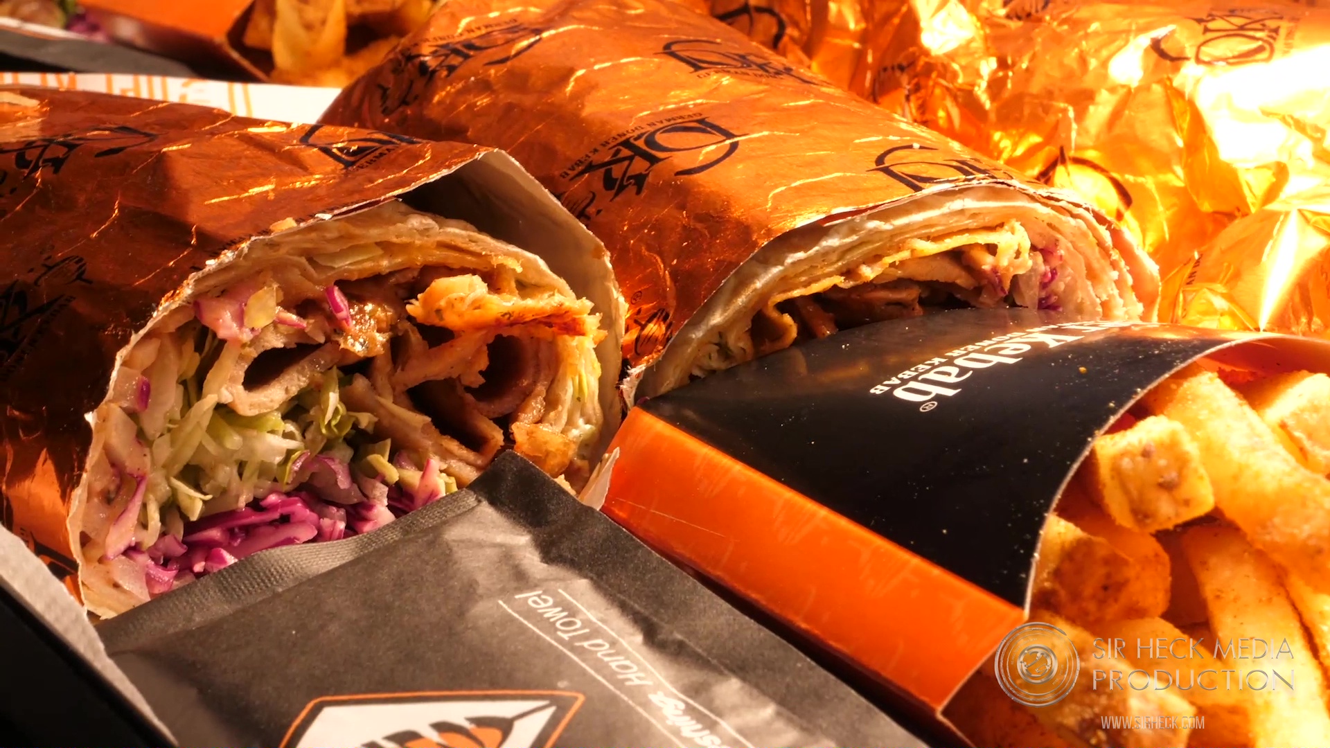 Doner Kebab master preparation