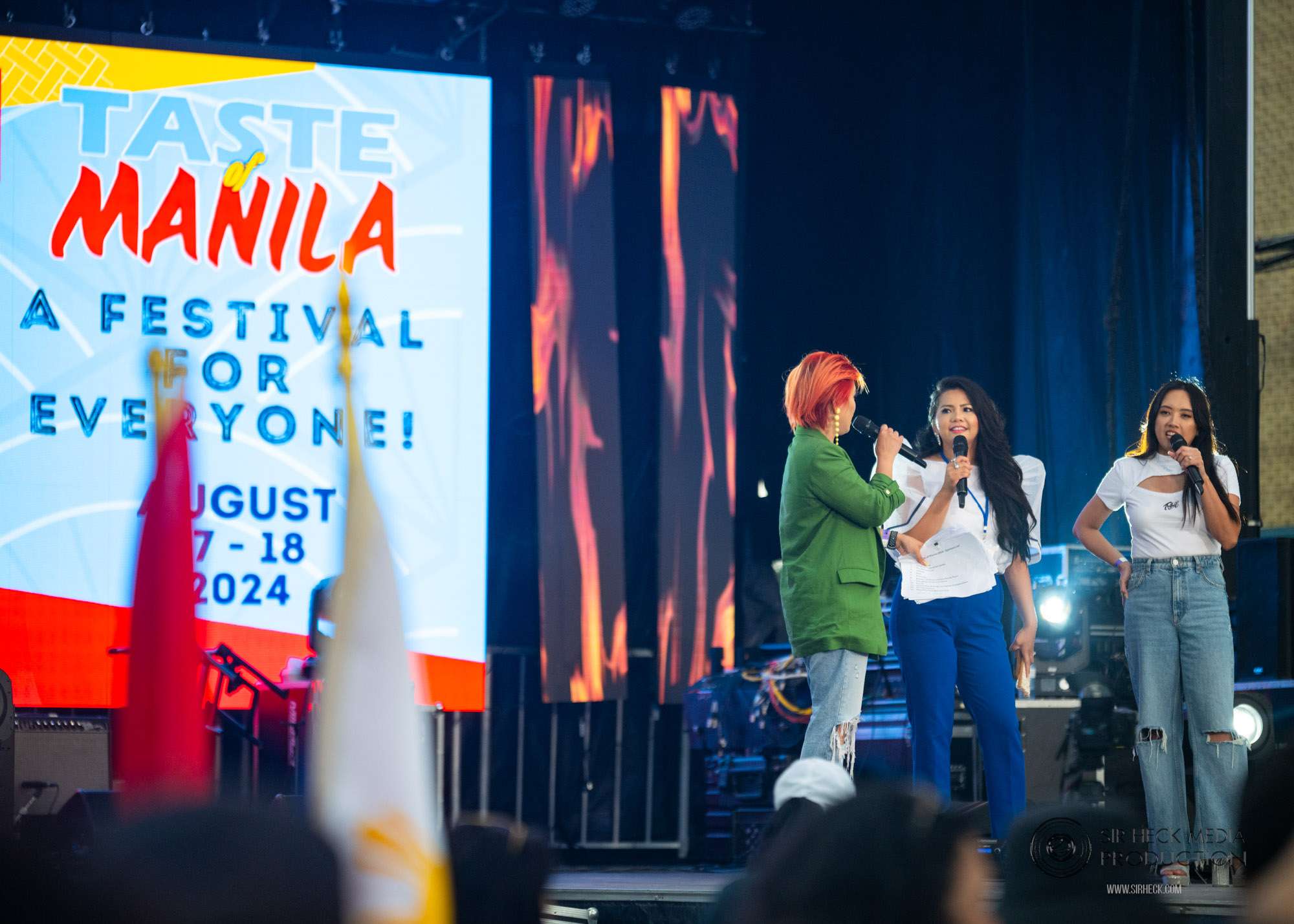 Festival volunteers managing crowd safety
